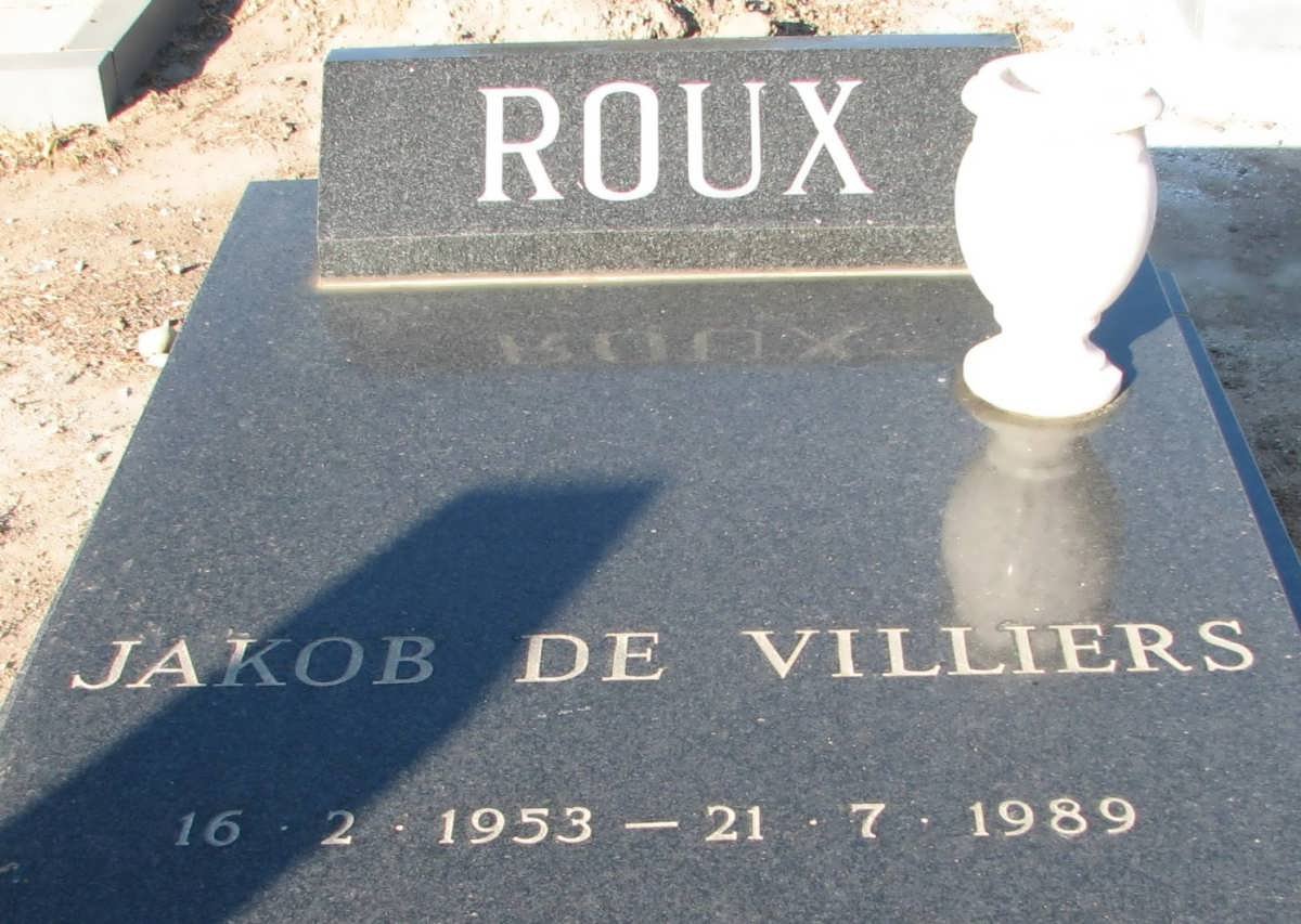 ROUX Jakob De Villiers 1953-1989