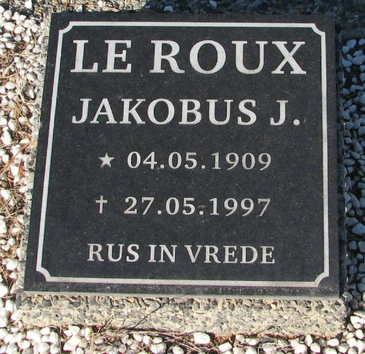ROUX Jakobus J., le 1909-1997