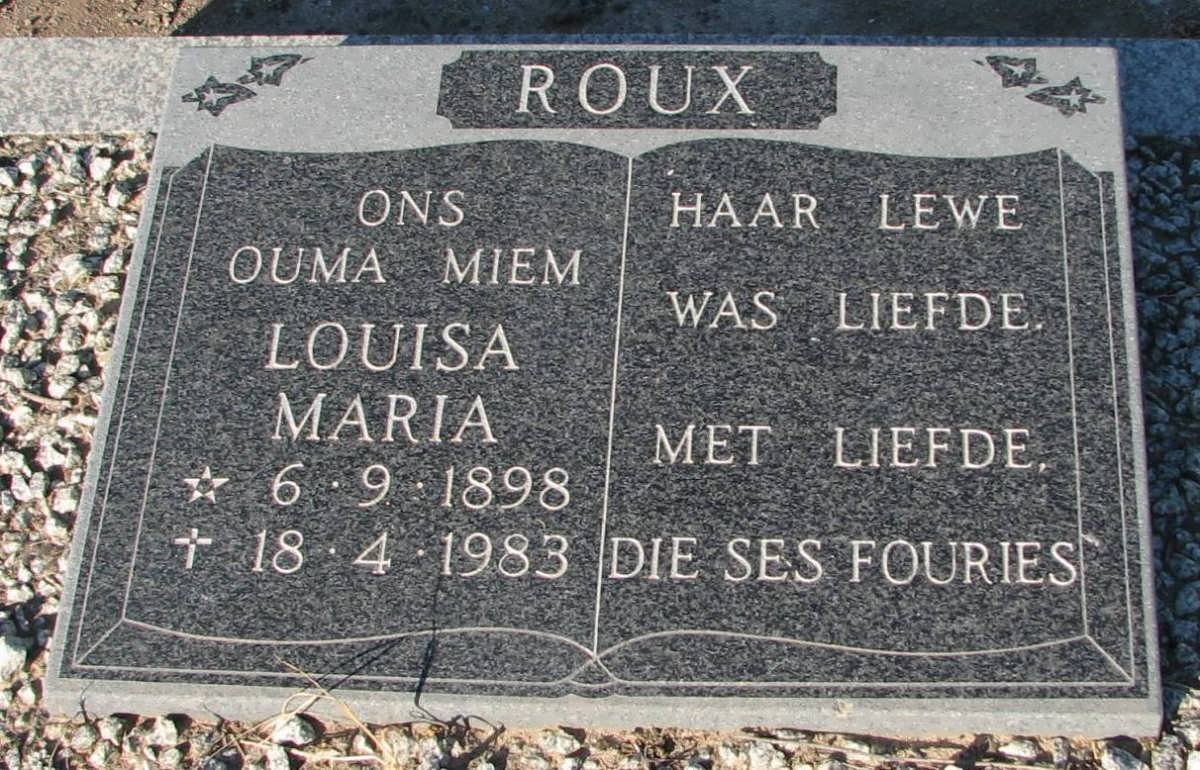 ROUX Louisa Maria 1898-1983
