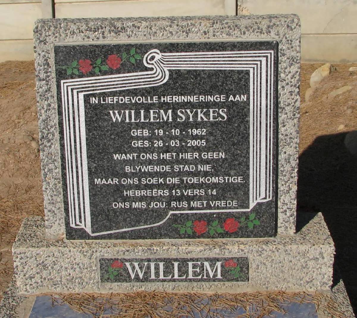 SYKES Willem 1962-2005