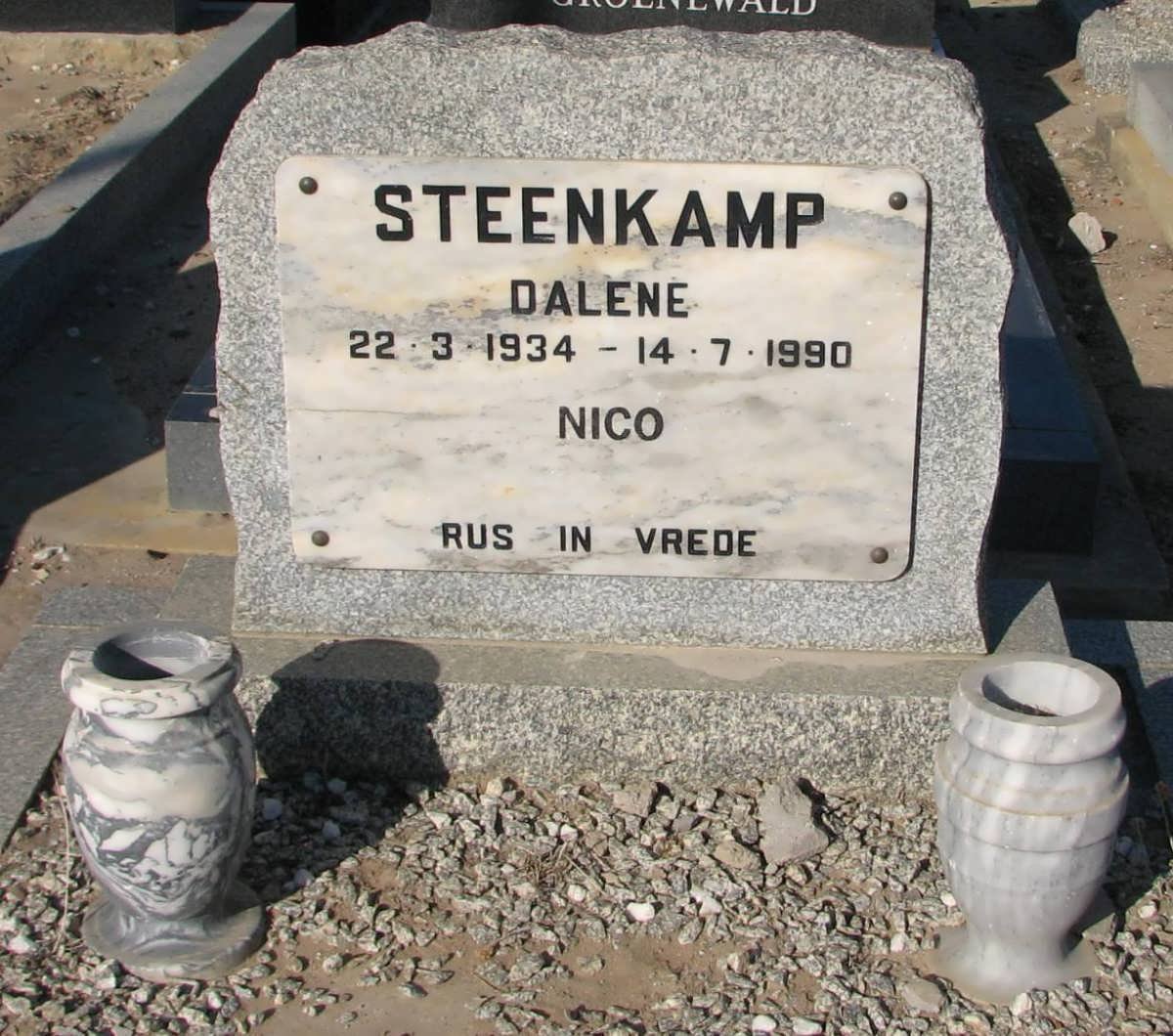 STEENKAMP Nico &amp; Dalene 1934-1990