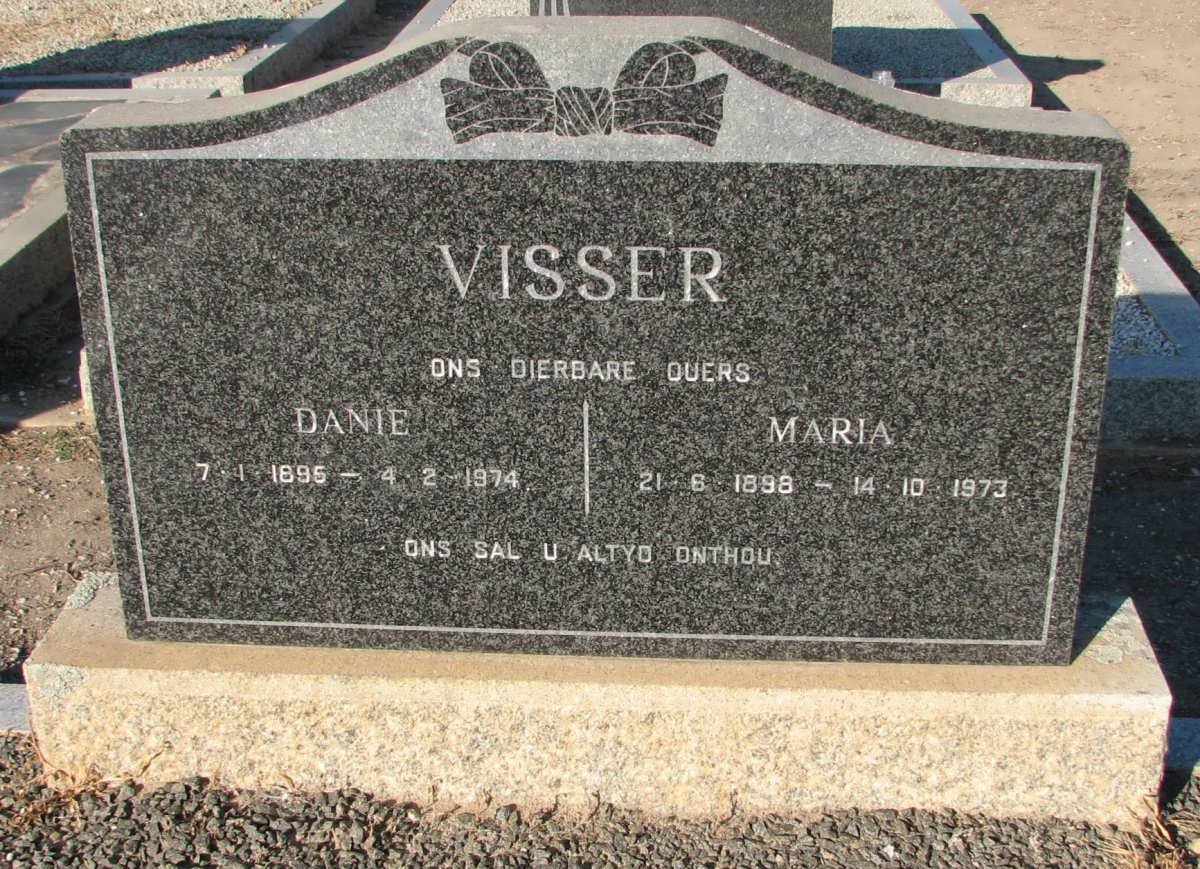VISSER Danie 1896-1974 &amp; Maria 1898-1973