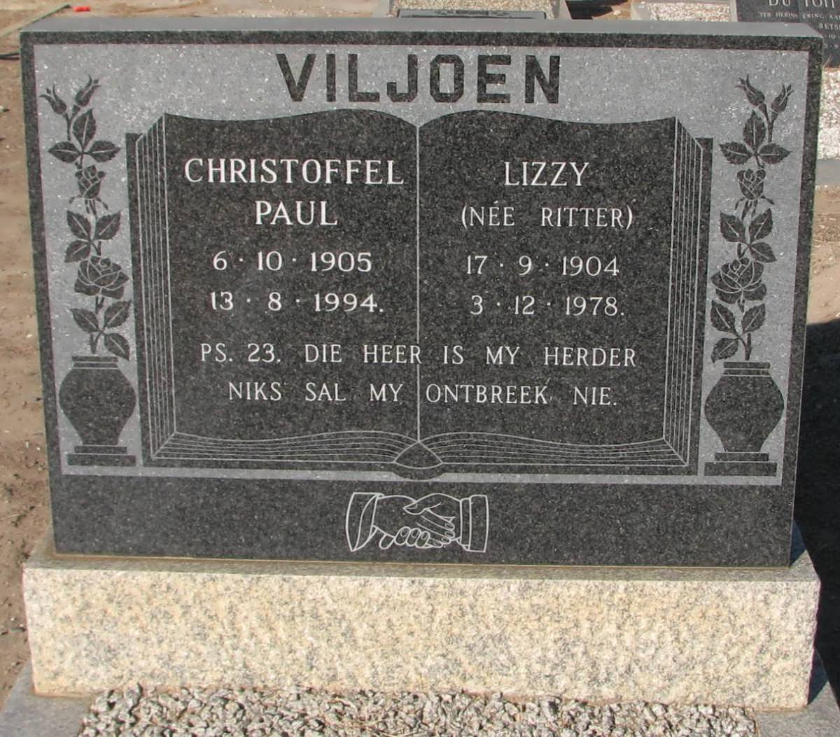 VILJOEN Christoffel Paul 1905-1994 &amp; Lizzy RITTER 1904-1978