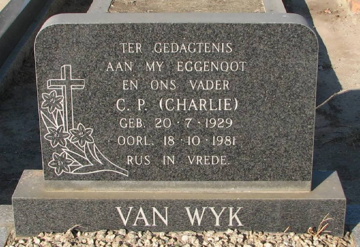 WYK C.P., van 1929-1981