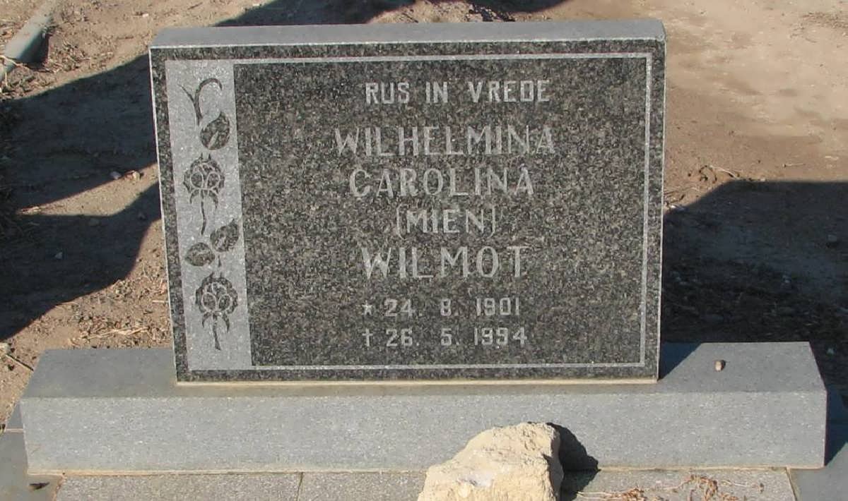 WILMOT Wilhelmina Carolina 1901-1994