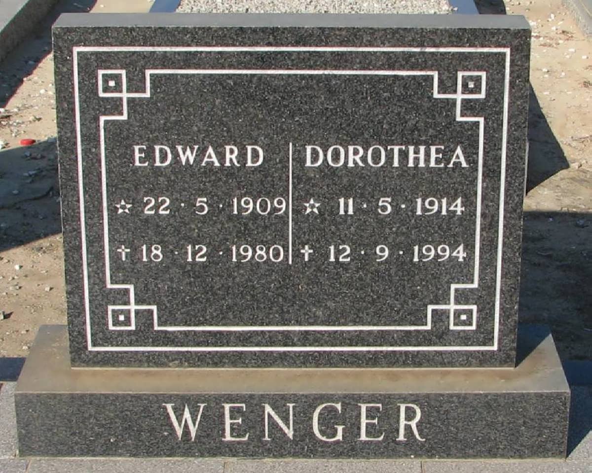 WENGER Edward 1909-1980 &amp; Dorothea 1914-1994