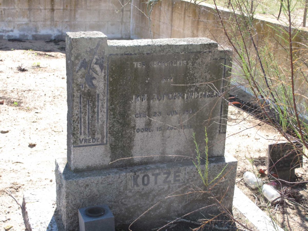 KOTZE Jan Jurgen Lindenberg 1902-1951 