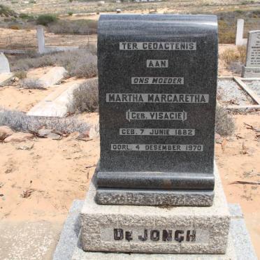 JONGH Martha Margaretha, de nee VISAGIE 1882-1970