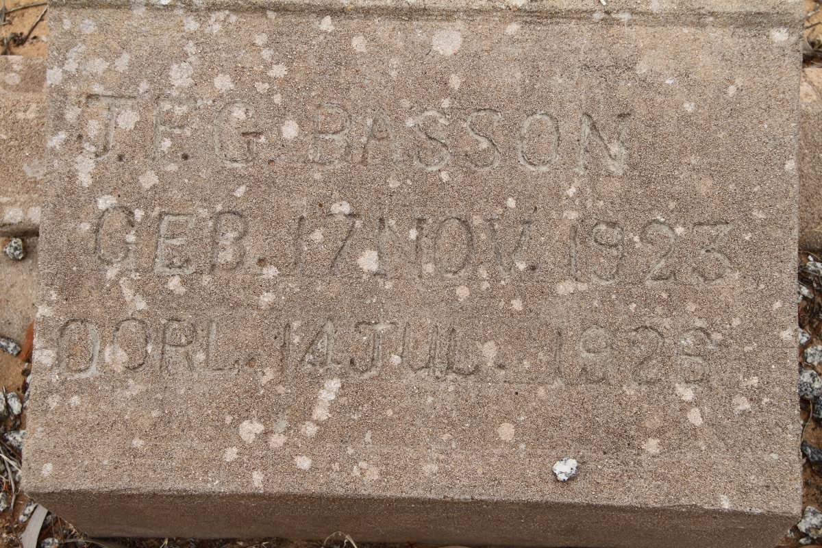 BASSON J.P.G. 1923-1926