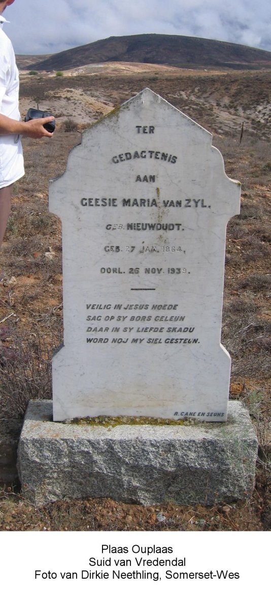 ZYL Geesie Maria, van nee NIEUWOUDT 1864-1939