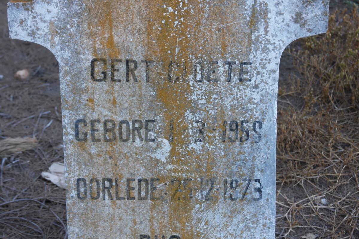 CLOETE Gert 1958-1973