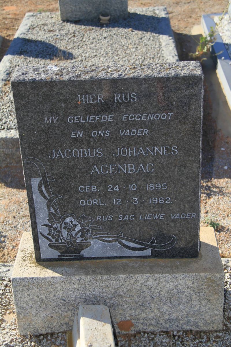 AGENBAG Jacobus Johannes 1895-1962