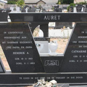 AURET Hendrik A. 1913-1983 &amp; Catherine A.C. 1921-1999