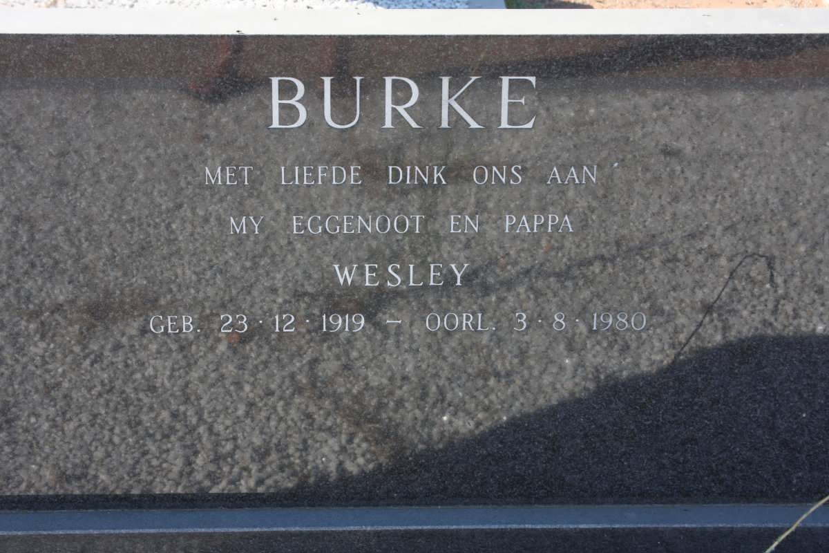 BURKE Wesley 1919-1980