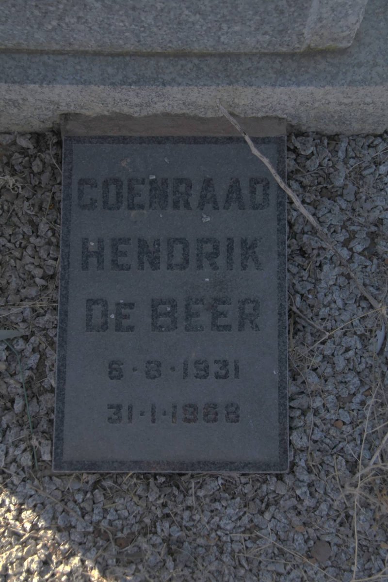 BEER Coenraad Hendrik, de 1931-1968