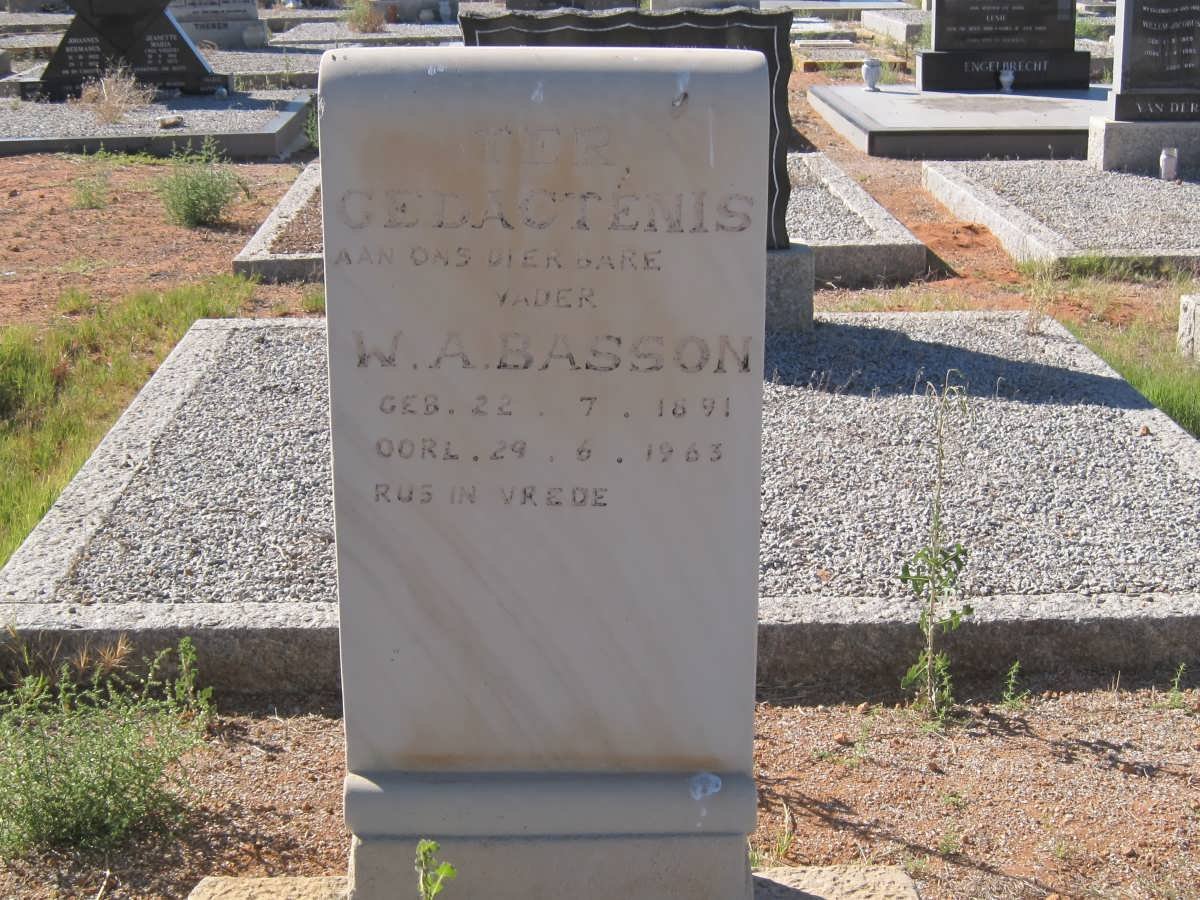 BASSON W.A. 1891-1963