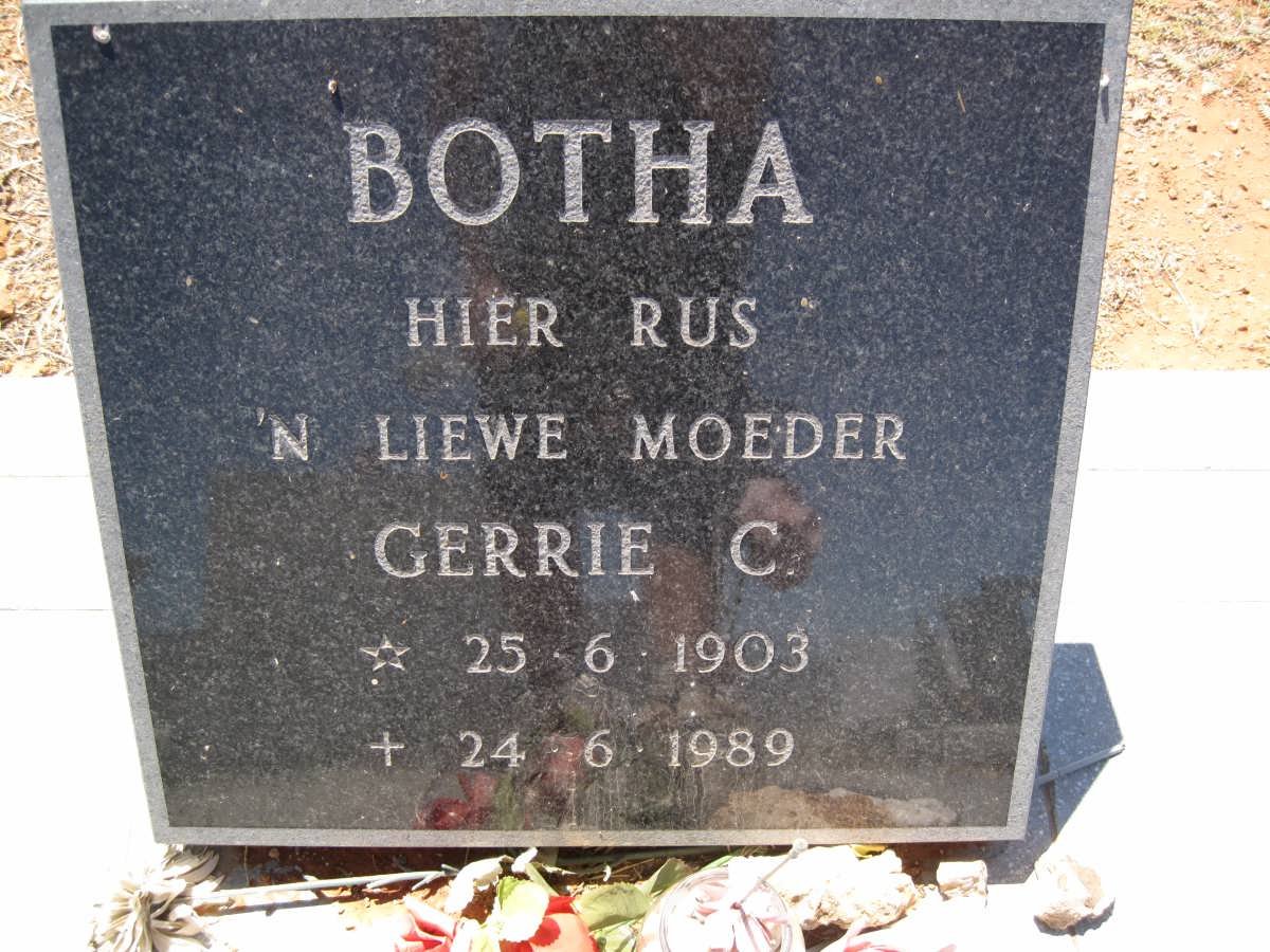 BOTHA Gerrie C. 1903-1989