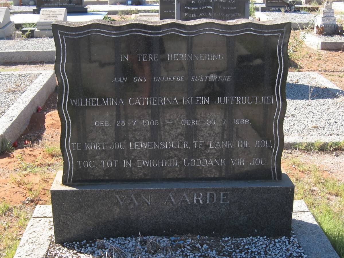 AARDE Wilhelmina Catherina, van 1905-1966