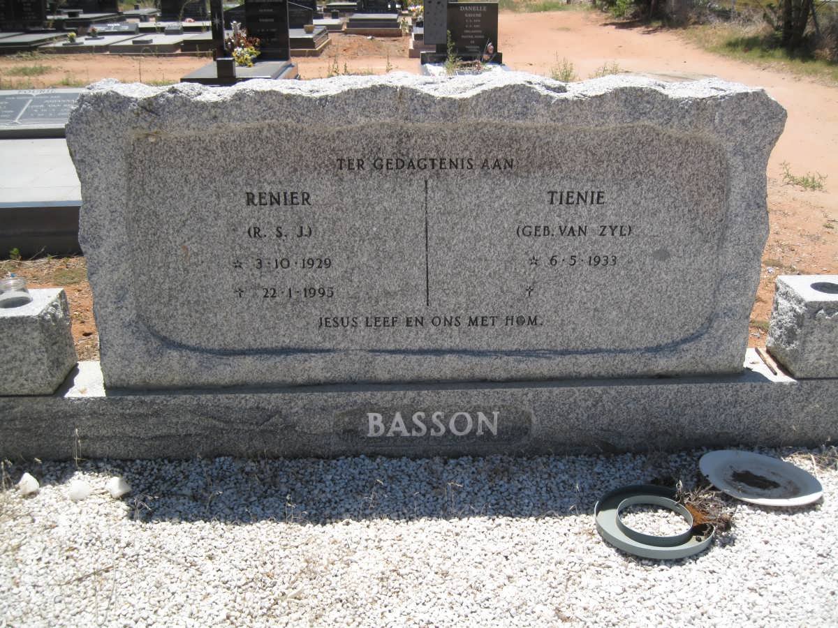 BASSON R.S.J. 1929-1995 &amp; Tienie VAN ZYL 1933-