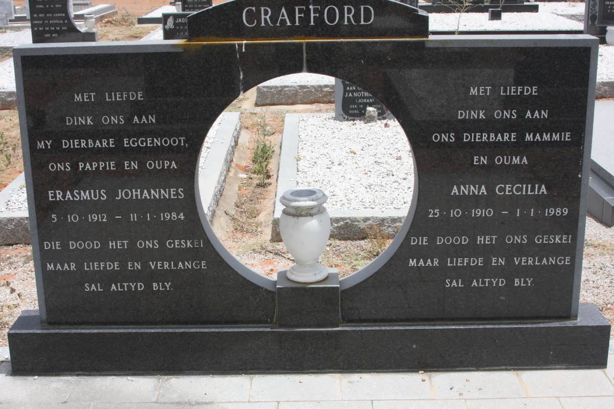CRAFFORD Erasmus Johannes 1912-1984 &amp; Anna Cecilia 1910-1989