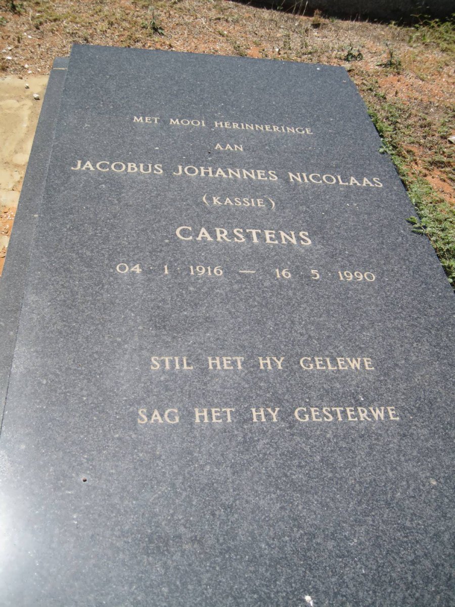 CARSTENS Jacobus Johannes Nicolaas 1916-1990