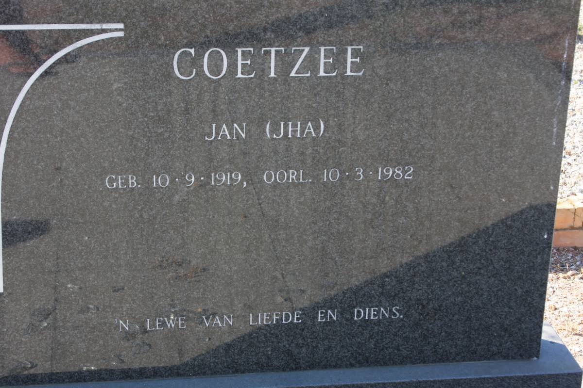 COETZEE J.H.A. 1919-1982
