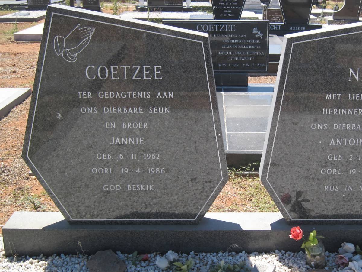 COETZEE Jannie 1962-1986