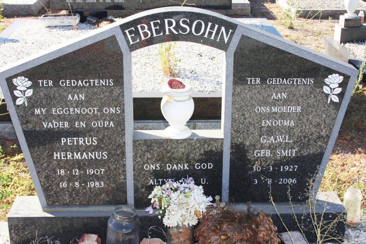 EBERSOHN Petrus Hermanus 1907-1983 &amp; G.A.W.L. SMIT 1927-2006