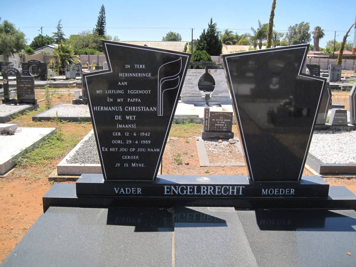 ENGELBRECHT Hermanus Christiaan De Wet 1942-1989