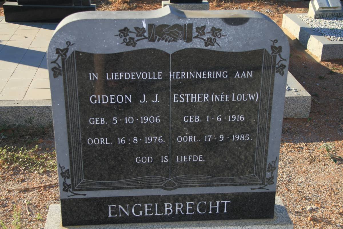 ENGELBRECHT Gideon J.J. 1906-1976 &amp; Esther LOUW 1916-1985