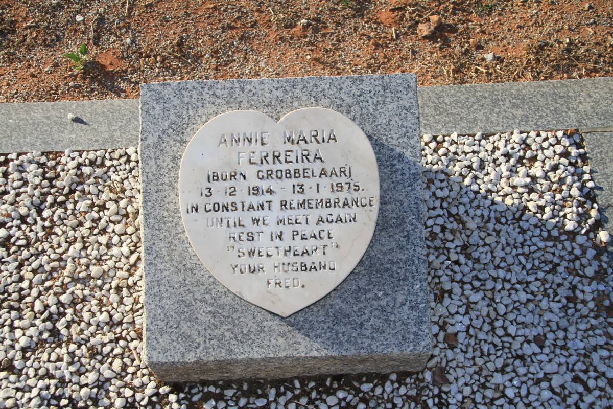 FERREIRA Annie Maria nee GROBBELAAR 1914-1975