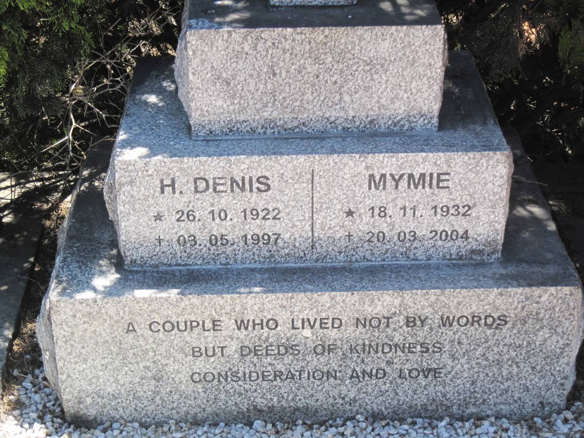 FRASER H. Denis 1922-1997 &amp; Mymie 1932-2004