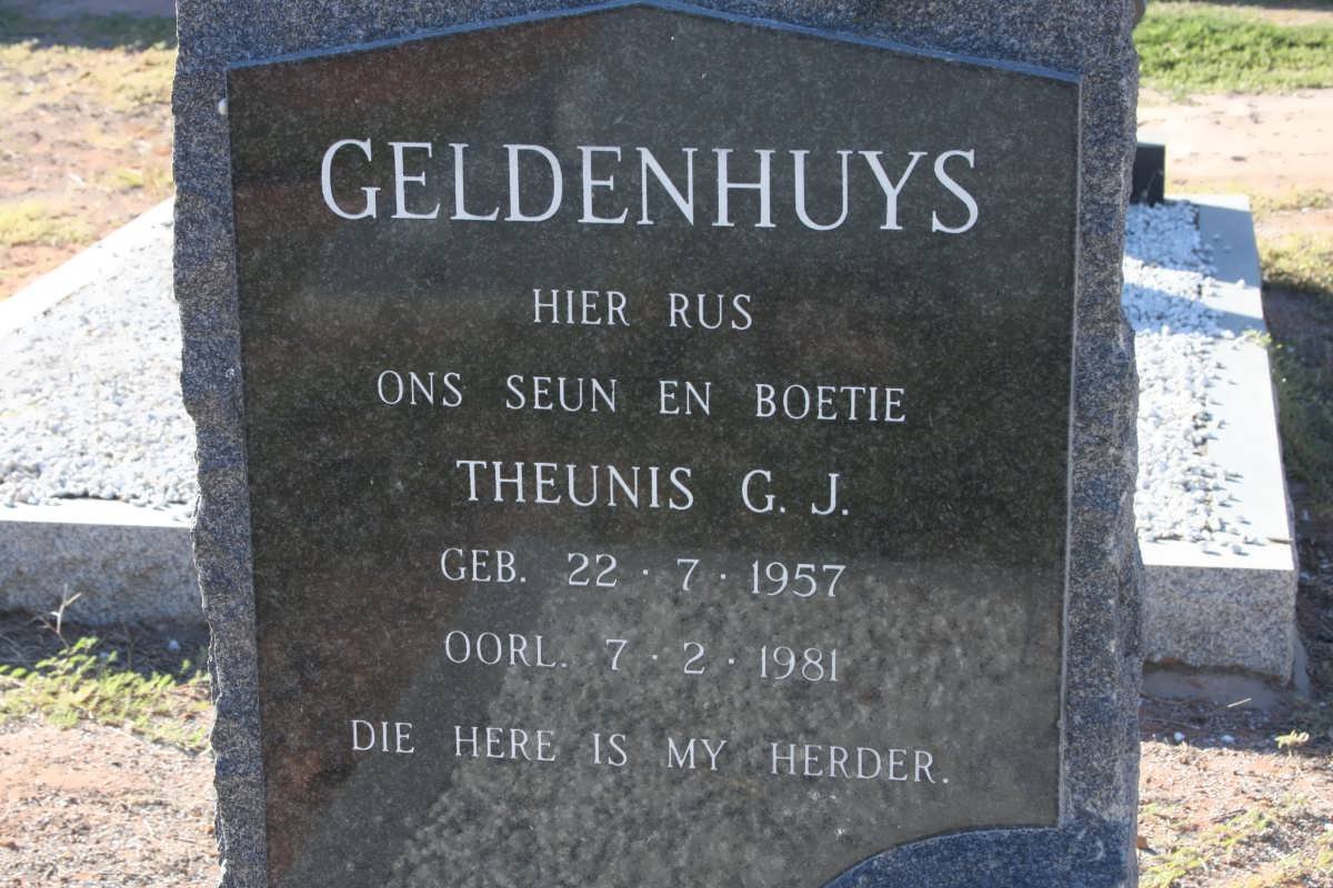 GELDENHUYS Theunis G.J. 1957-1981