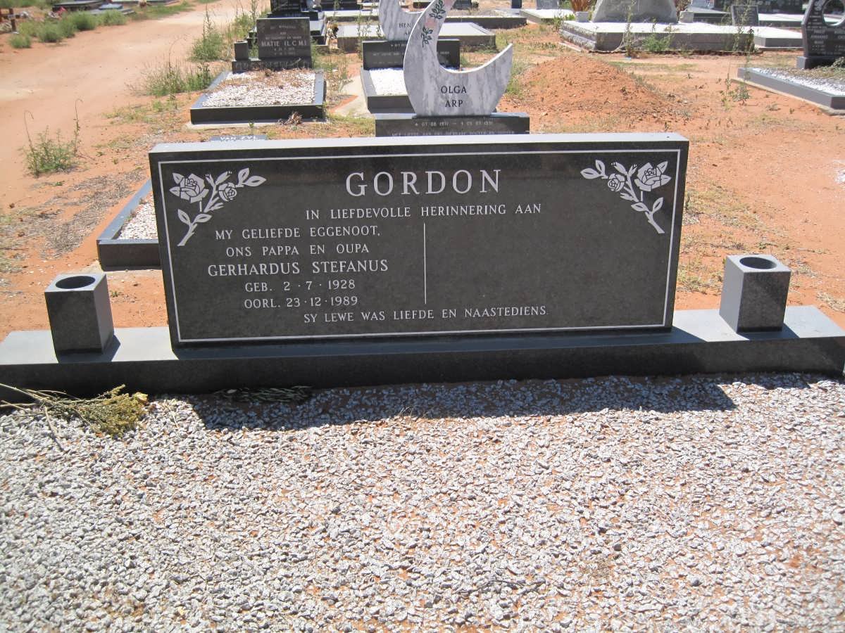 GORDON Gerhardus Stefanus 1928-1989