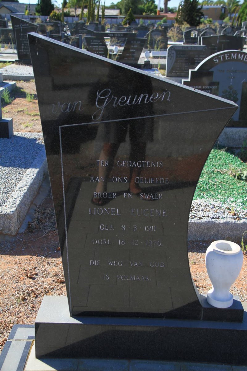 GREUNEN Lionel Eugene, van 1911-1976