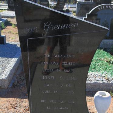 GREUNEN Lionel Eugene, van 1911-1976
