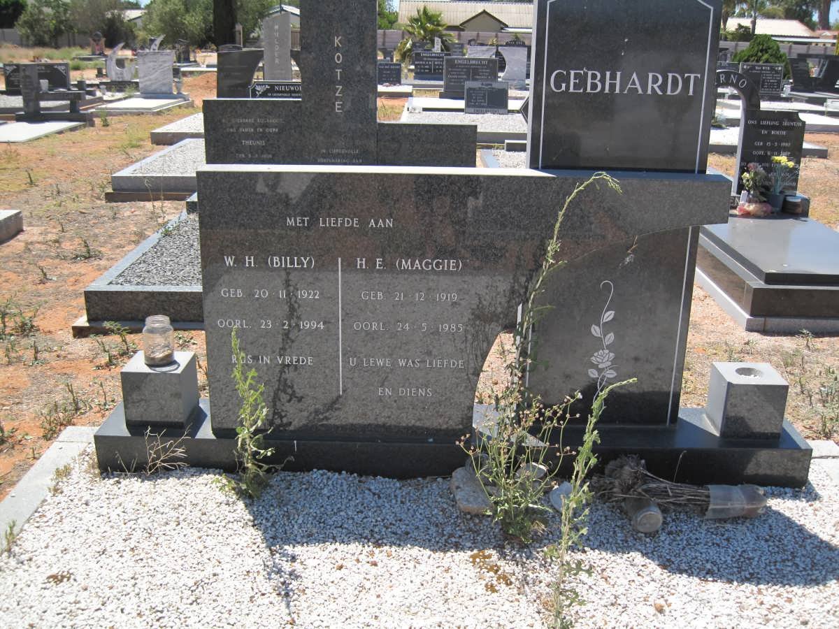 GEBHARDT W.H. 1922-1994 &amp; H.E. 1919-1985