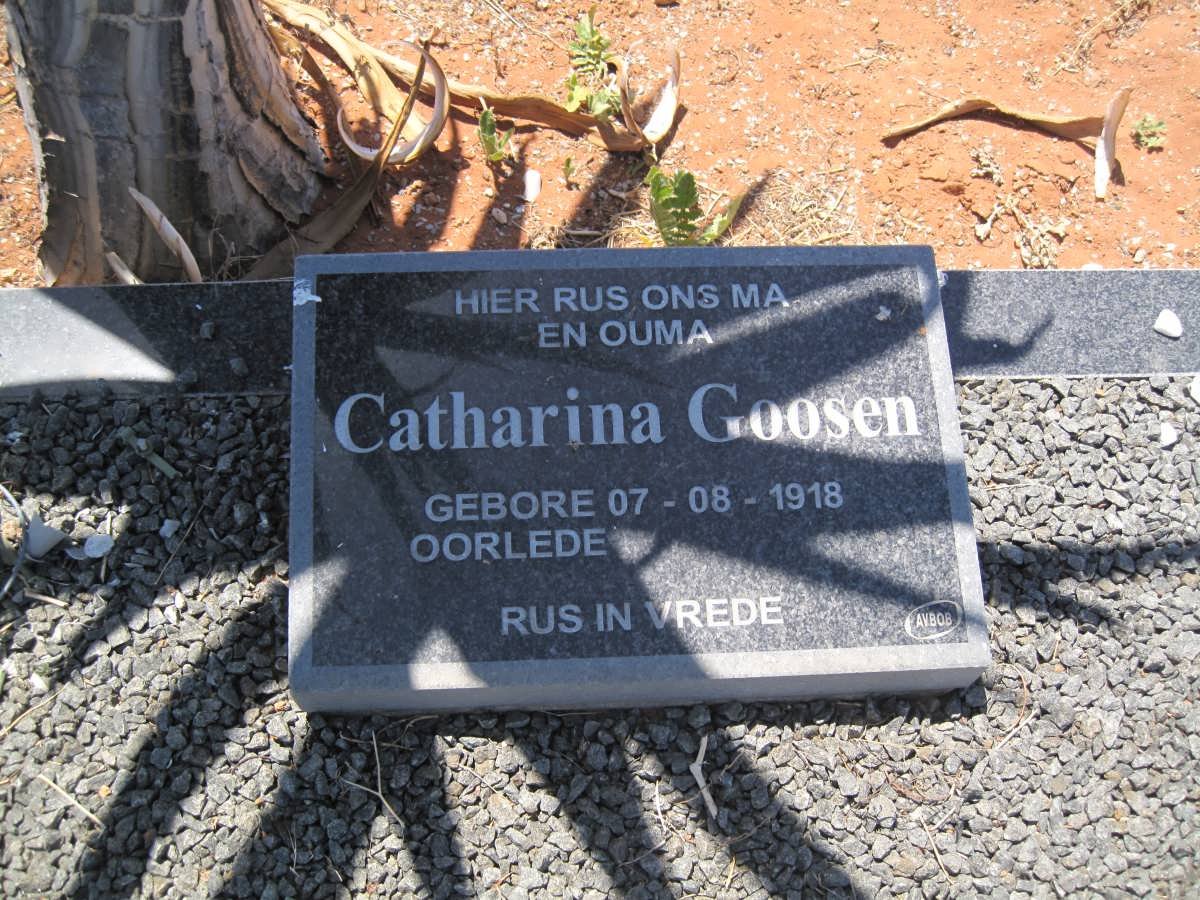 GOOSEN Catharina 1918-