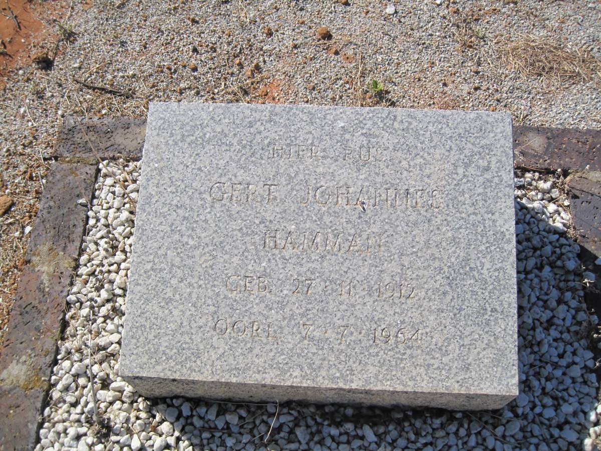 HAMMAN Gert Johannes 1912-1964