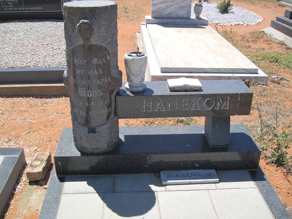 HANEKOM J.F.B. 1932-2009