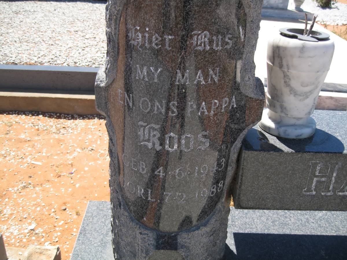 HANEKOM J.F.B. 1932-2009