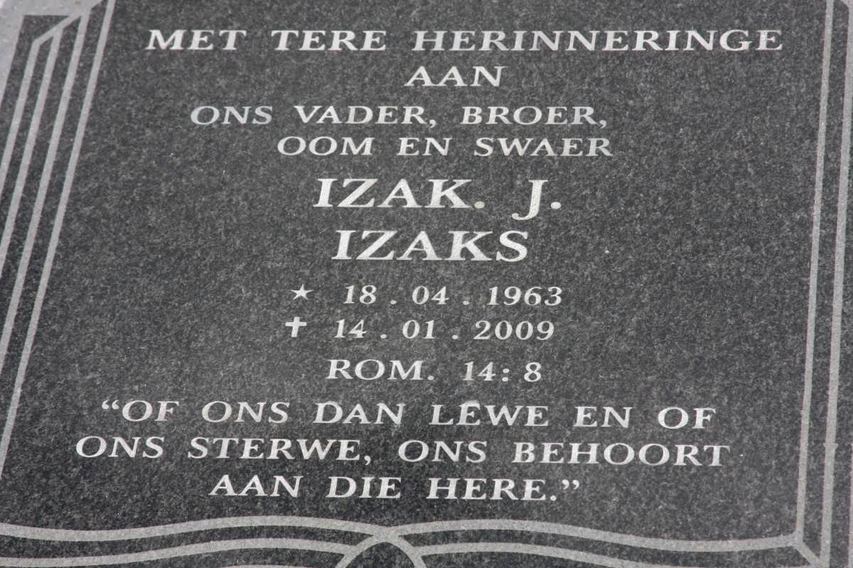 IZAKS Izak J. 1963-2009