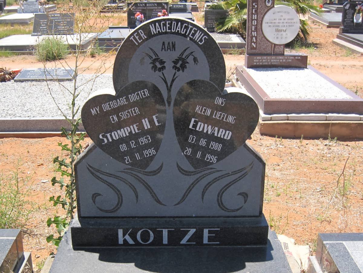KOTZE Stompie H.E. 1963-1996 :: KOTZE Edward 1988-1996
