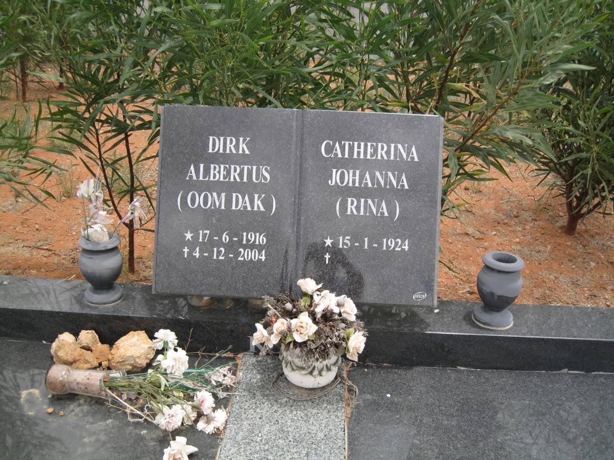 KOTZÉ Dirk Albertus 1916-2004 &amp; Catherina Johanna 1924-