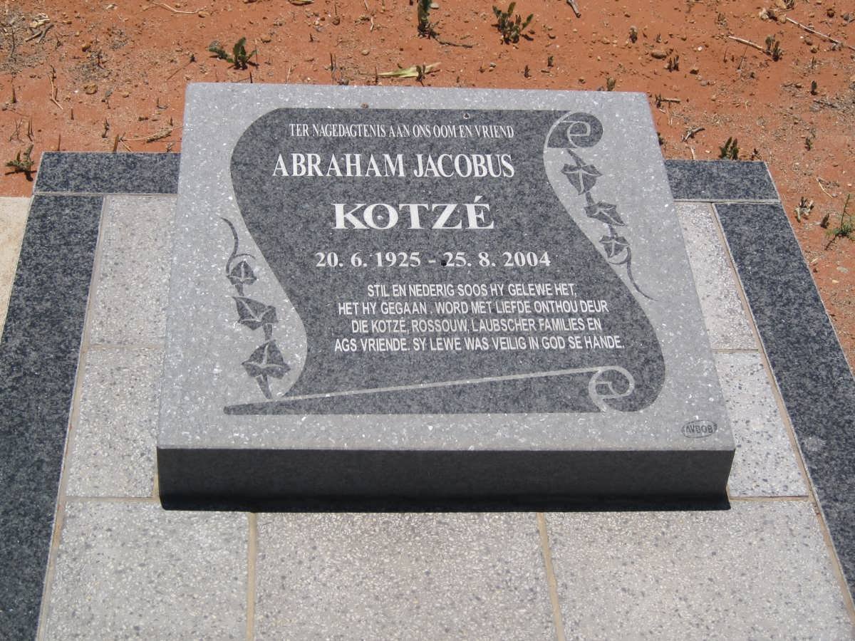 KOTZÉ Abraham Jacobus 1925-2004