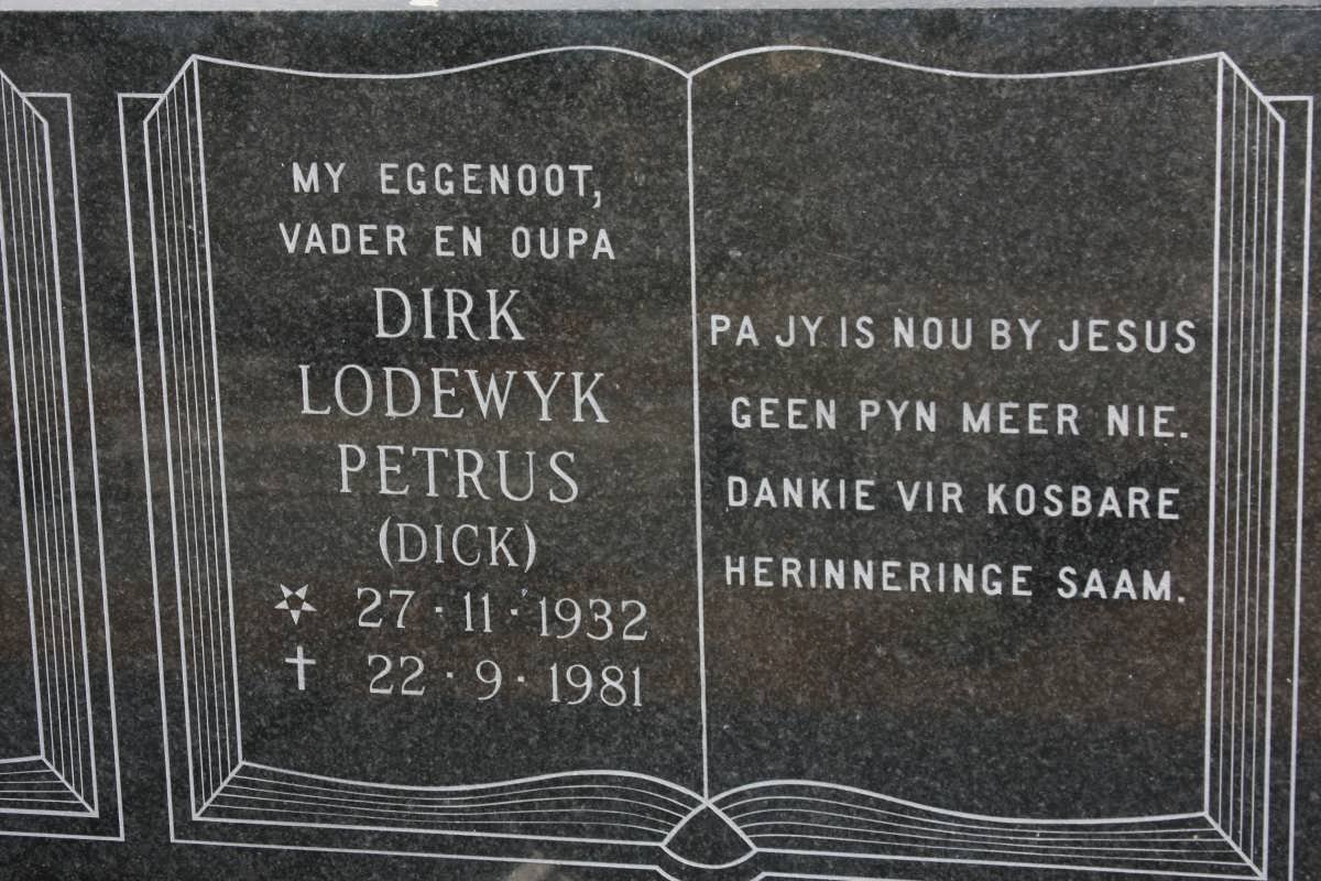 KOTZE Dirk Lodewyk Petrus 1932-1981 