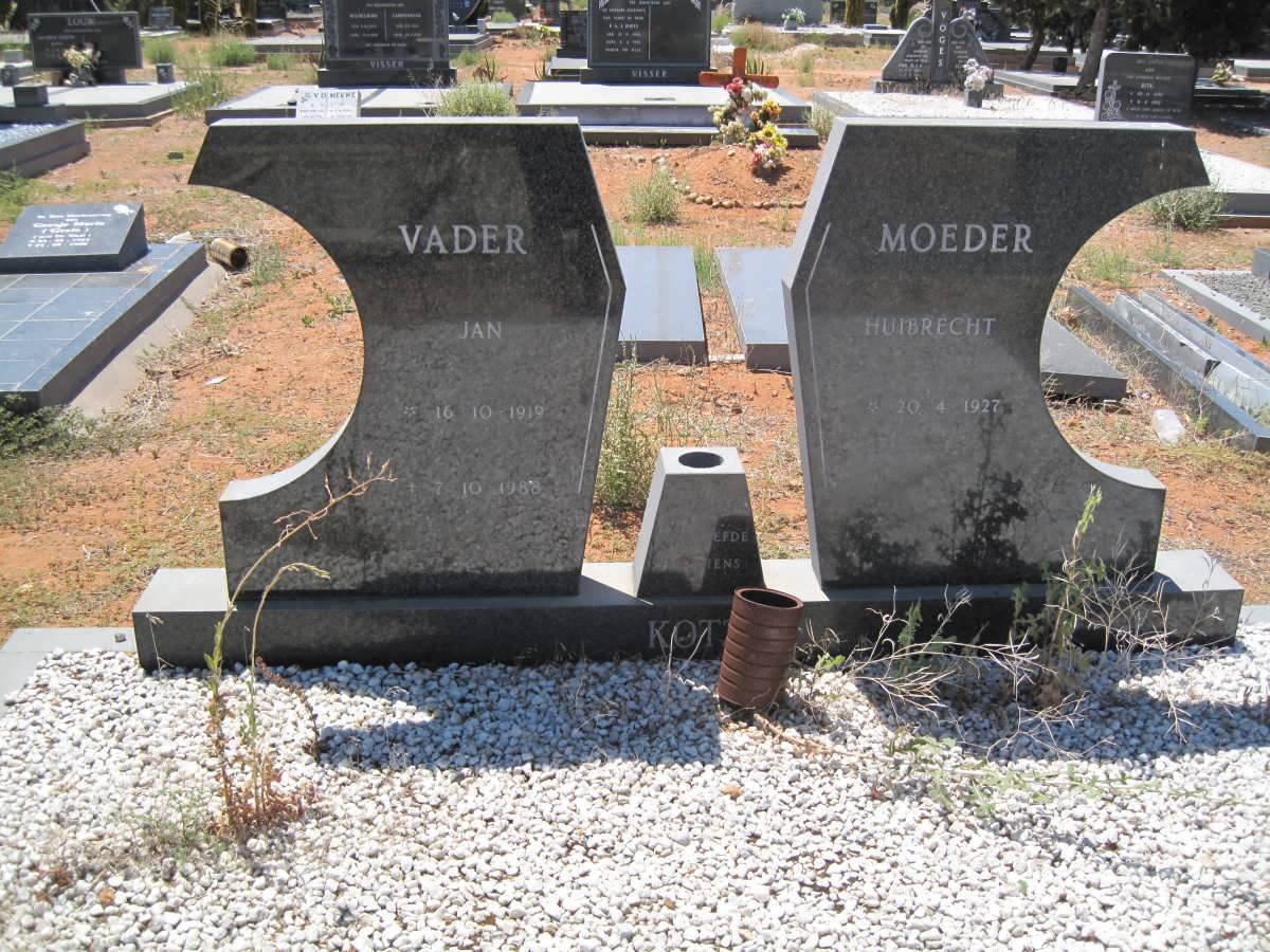 KOTZE Jan 1919-1988 &amp; Huibrecht 1927-