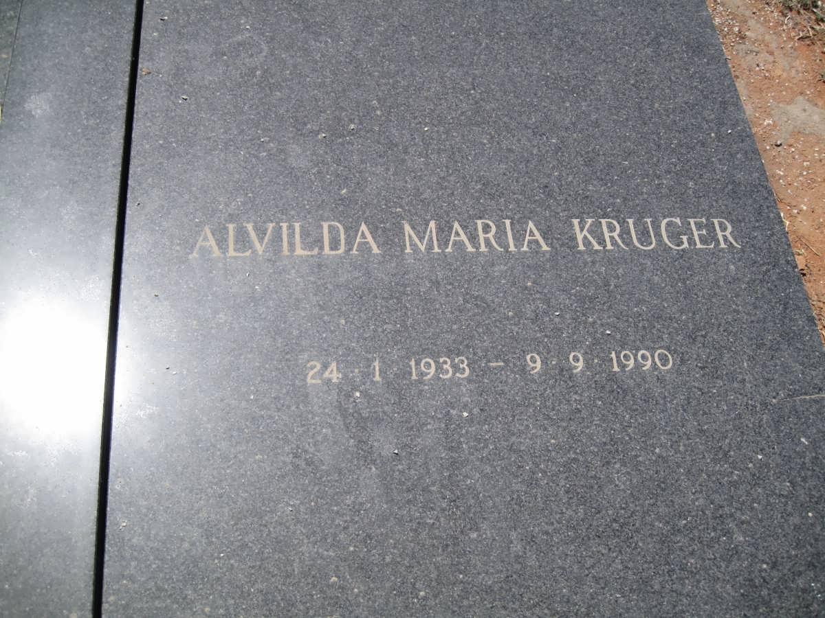 KRUGER Alvilda Maria 1933-1990
