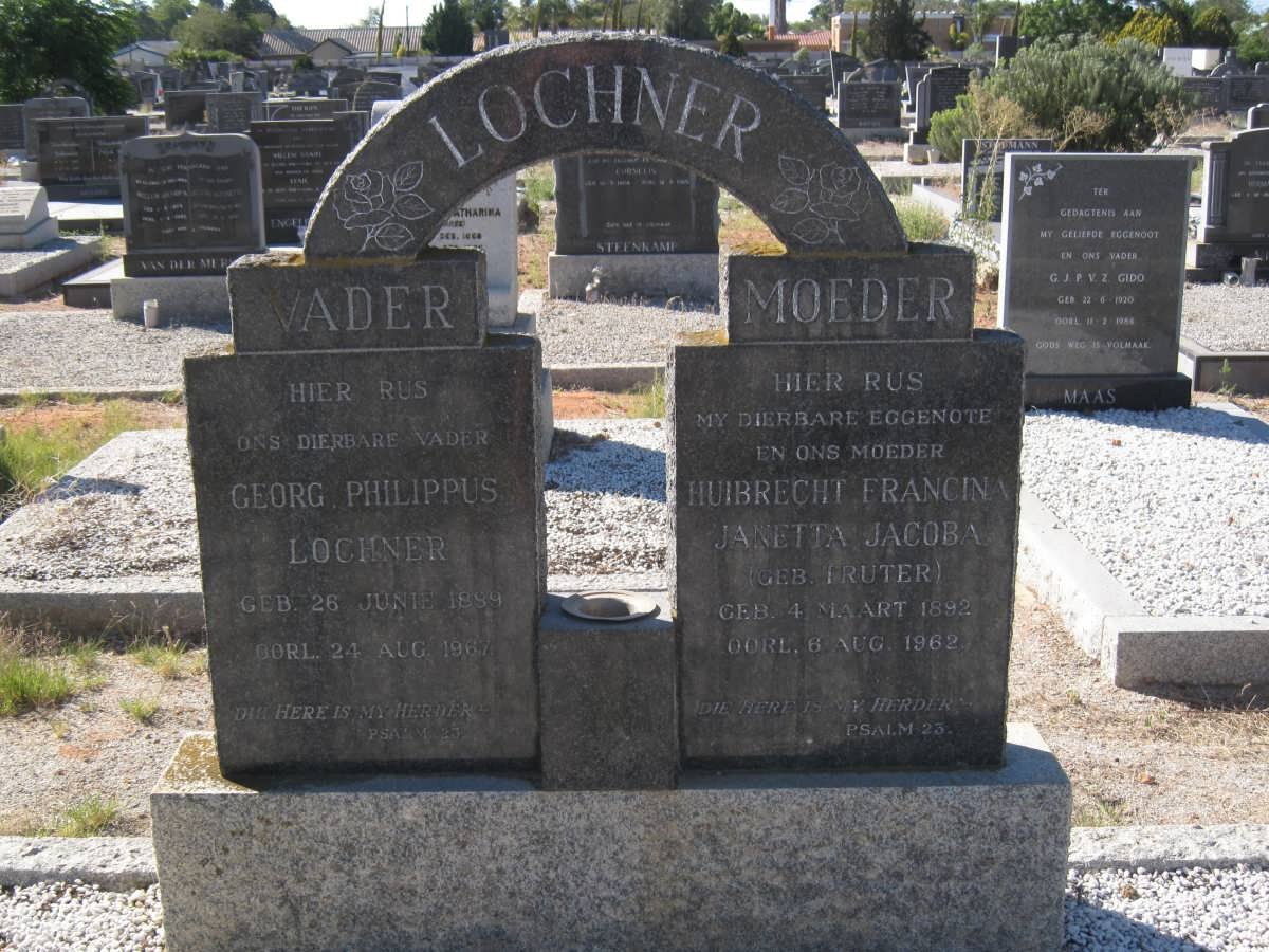 LOCHNER Georg Philippus 1889-1967 &amp; Huibrecht Francina Janetta Jacoba TRUTER 1892-1962