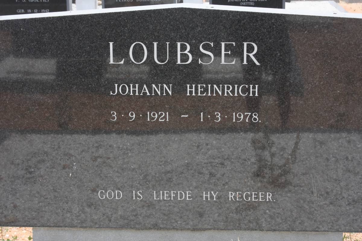 LOUBSER Johann Heinrich 1921-1978
